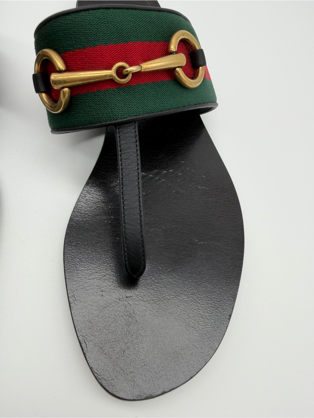 Gucci Black Lifford Leather Flip Flop Thong Sandal Size 35+ - Picture 8 of 15